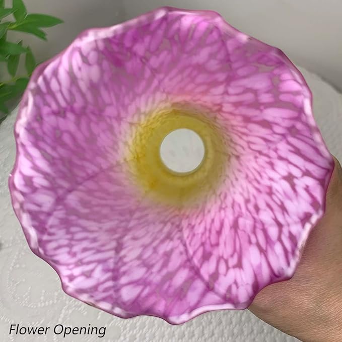 Bieye LS13 Lily Flower Blown Glass Lampshade - Image 4