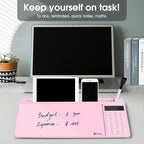 Varhomax Glass Desk Whiteboard Pink - Image 7