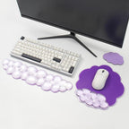 3 in 1 Cloud Keyboard Wrist Rest, Ergonomic Gel Wrist Support Pad for Desk | Soft Gel Arm Rest Heat Dissipating Reduce typing wrist pain Office Accessories