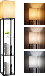 RUNTOP Floor Lamp with Shelves, Shelf Lamp with 3 Color Temperature LED Bulb by RUNTOP