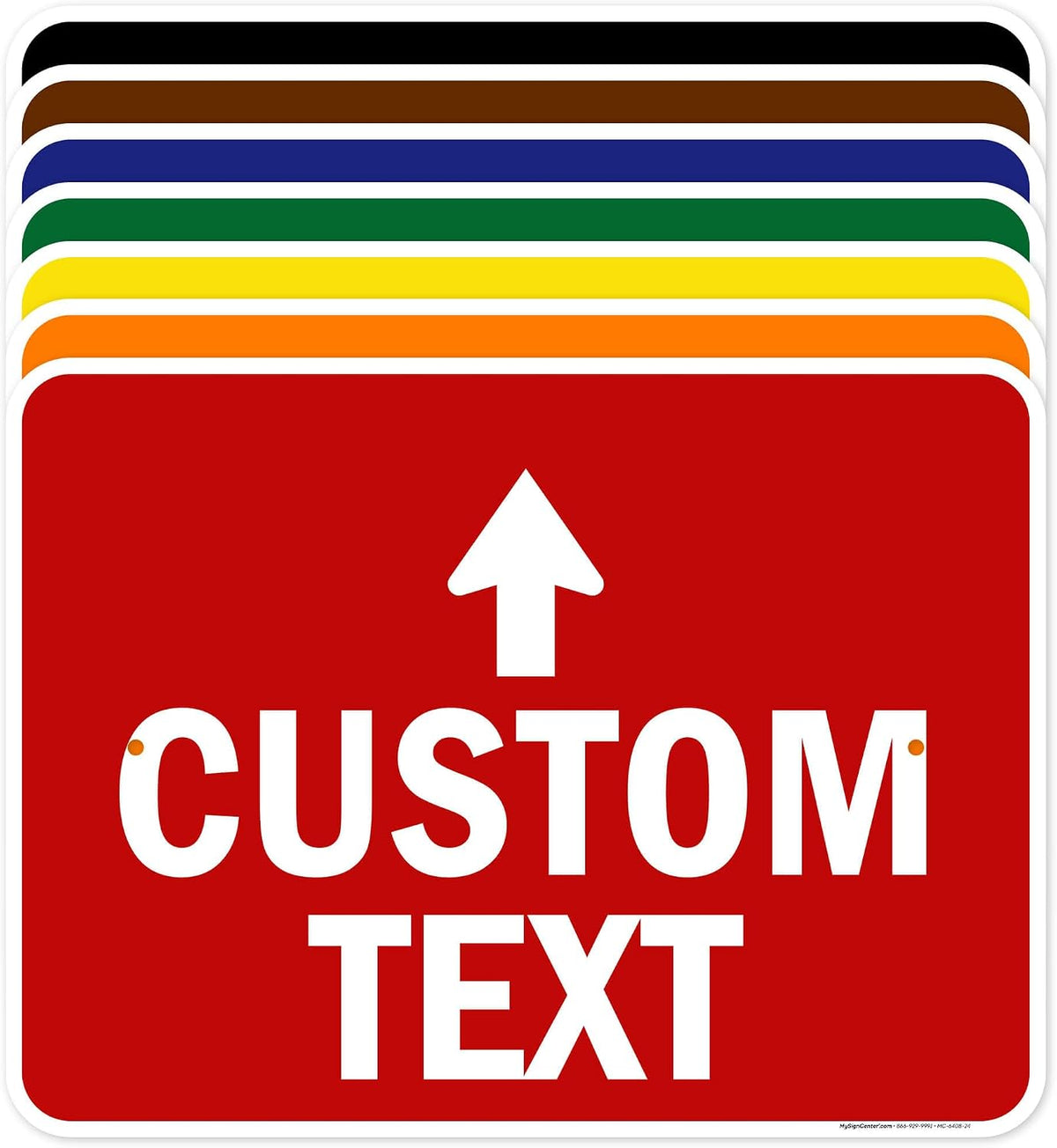 Custom Arrow, Custom Directional Sign, Up Arrow, 18x24 Inches, Rust Free .063