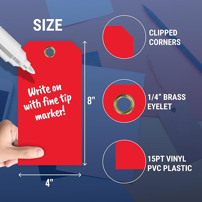 Tags 4 Less 15 Mil Waterproof Plastic Tags, Outdoor Tagging, Equipment Labeling - Image 3
