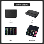 MIVLXLX PU Leather 12 Fountain Pen/Pencil Tray Case Organizer, Fashion Design - Image 5