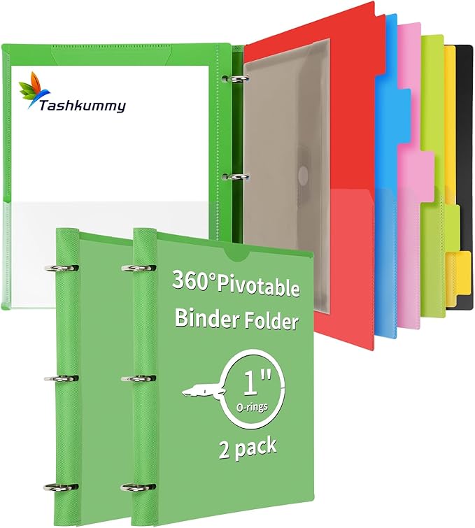 360 Pivotable Project Organizer, 2 Pack 3 Ring Binder by 360%C2%B0PivotableBinderNotebook