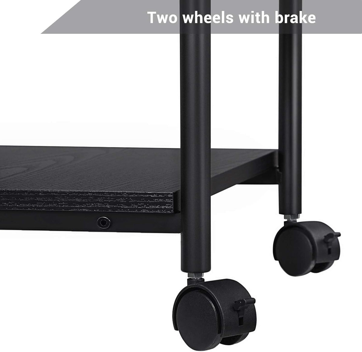 VASAGLE 3-Tier Printer Stand with Locking Wheels, Under Desk Printer Table