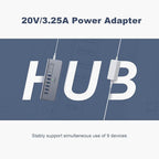 YH6AC Powered USB Hub 10Gbps, intpw 9-Port USB Splitter - Image 7