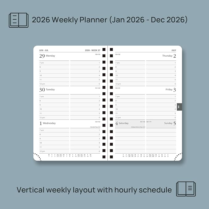 POPRUN Pocket 2026 Planner Weekly and Monthly - Image 3
