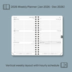 POPRUN Pocket 2026 Planner Weekly and Monthly - Image 3