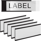 LLPT Magnetic Label Holder 5" x 3" 26 Packs C Channel White Paper Cards - Image 3