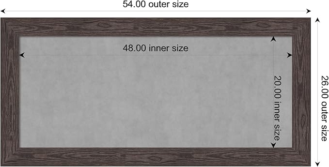 Amanti Art Black Framed Magnetic Board 26x54 Oversize Vision Board - Image 4