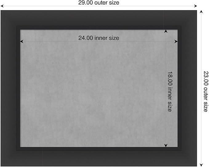 Amanti Art Black Framed Magnetic Board 23x29 Medium Vision Board - Image 2