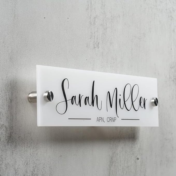Personalized Office Door Sign, Custom Acrylic Name Plate - Image 3