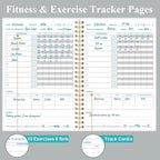 Simplified Fitness Journal for Women & Men, A5 Workout Journal/Planner Daily - Image 3