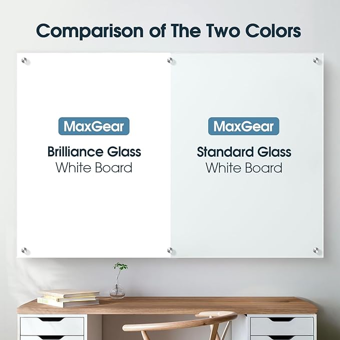 MaxGear Glass Whiteboard, Tempered Magnetic Dry Erase Board 60 x 40 Inch - Image 6