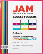 JAM PAPER Laminated Two Pocket Glossy School Folders - Image 6