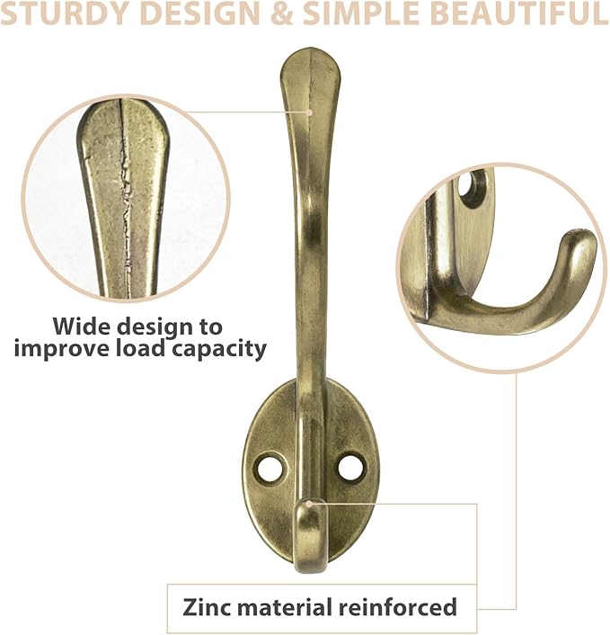 Homanu 14 Pack Coat Hooks Wall Mounted - Image 3