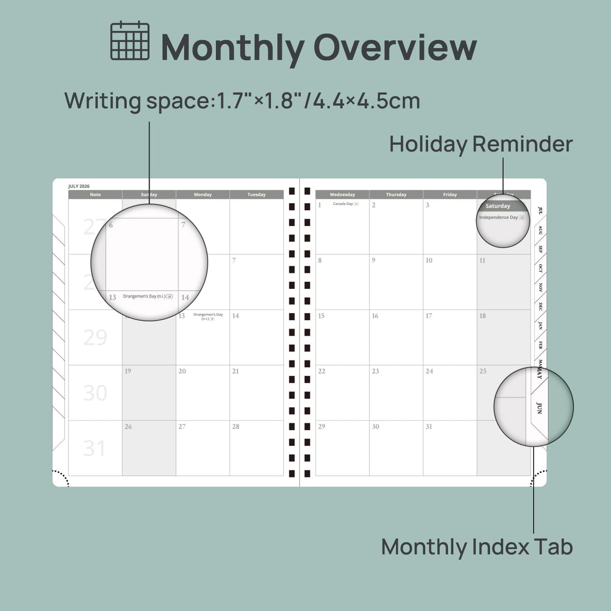 POPRUN Agenda 2026-2027, 8" x 10" Weekly Planner, Daily Appointment...