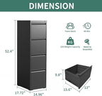FLIXELIO 4 Drawer File Cabinet - Image 3