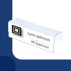 20-Pack 6" x 4" Acrylic Name Plate Holders – Hook-Style Name Tag Display - Image 6