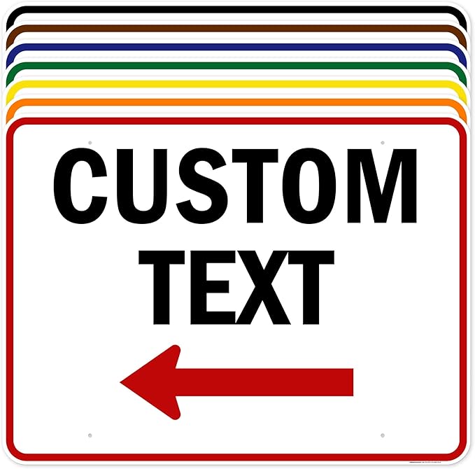 Custom Arrow, Custom Directional Sign, Left Arrow, 36x48 Inches, Rust Free by MySignCenter