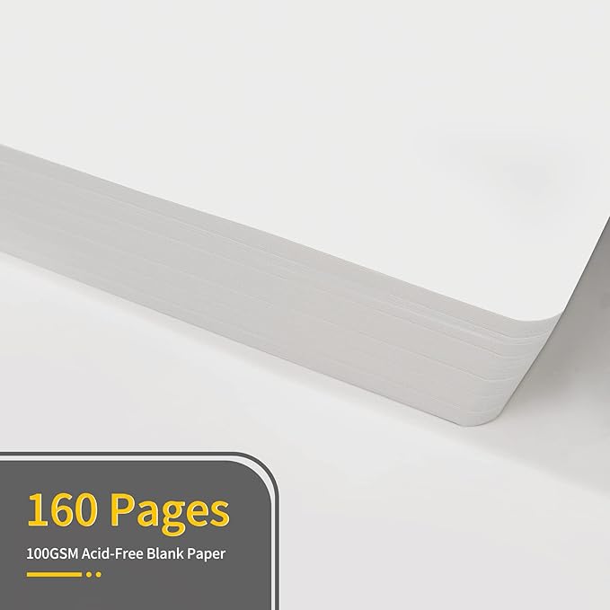 Annecy Blank Journal Notebook, Medium 5.5x 8.25, 160 Pages 100GSM Writing Paper - Image 6