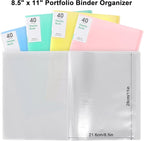 Phyxin 80-Pocket Portfolio Binder Organizer, Binder Sheet Protectors 8.5" x 11" - Image 3