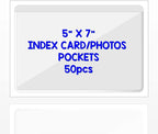 Clear Adhesive 5" x 7" Index Card Pockets by IMAGAME