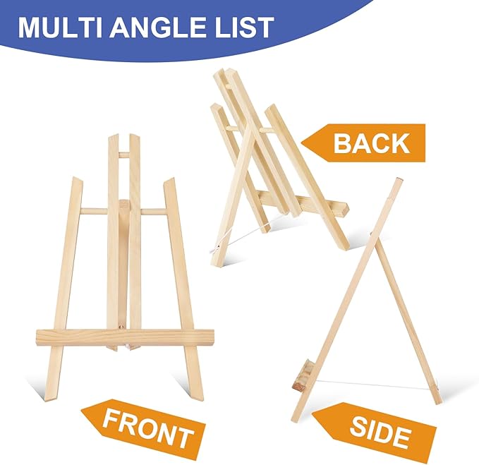 ESRICH 2 Pack 11.8" Wood Easels, Tabletop Easel - Image 3