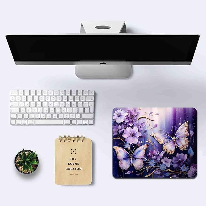 IMAYONDIA Small Mouse Pad Cute, Modern Flowers Mousepad - Image 6