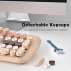 MOFII Wireless Keyboard and Mouse Combo, 2.4G Full-Size Retro Typewriter - Image 5