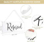 Blulu 6 Pcs Reserved Signs for Wedding Chairs Acrylic Tag Hanging - Image 5