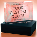 Personalized Gifts, Custom Quote Block Letter Board, Crystal-Clear Acrylic - Image 4
