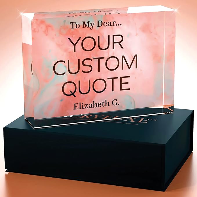 Personalized Gifts, Custom Quote Block Letter Board, Crystal-Clear Acrylic - Image 4
