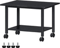 Lerliuo Under Desk Printer Stand, 2-Tier Industrial Mobile Printer Table by Lerliuo