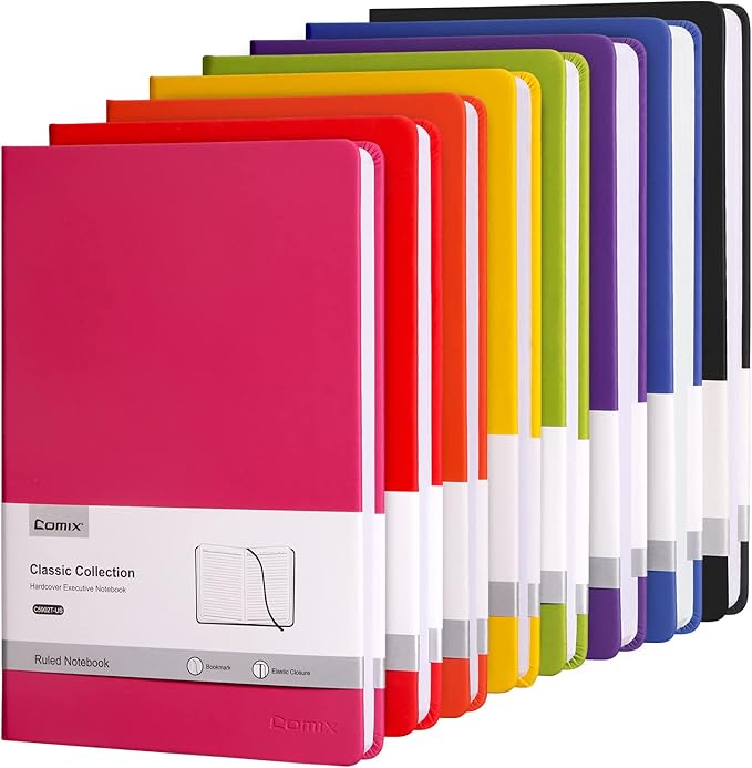 Comix 8 Pack Lined Journal Notebooks by Comix