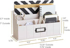 BLU MONACO | Light Pink Mail Organizer | Wooden 3 Tier Desk Organizer - Image 6
