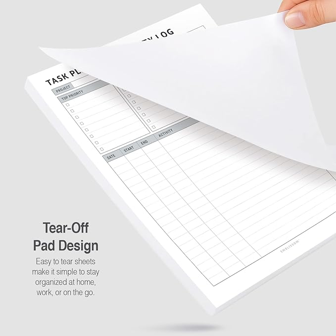 Task Planner & Tracker 8.5 x 11 Tear-Off 70 Sheet Planner Pad – Project - Image 4