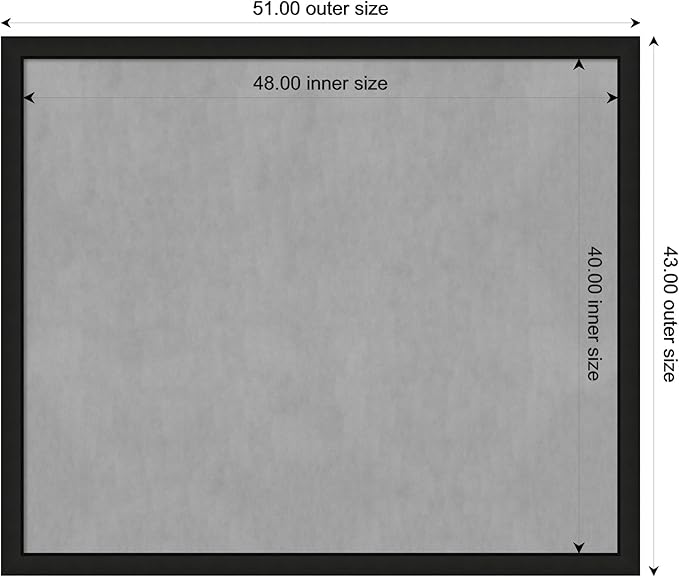 Amanti Art Black Framed Magnetic Board 43x51 Oversize Vision Board - Image 4