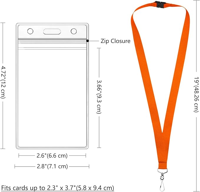 24-Pack Orange Breakaway Lanyards - Image 3