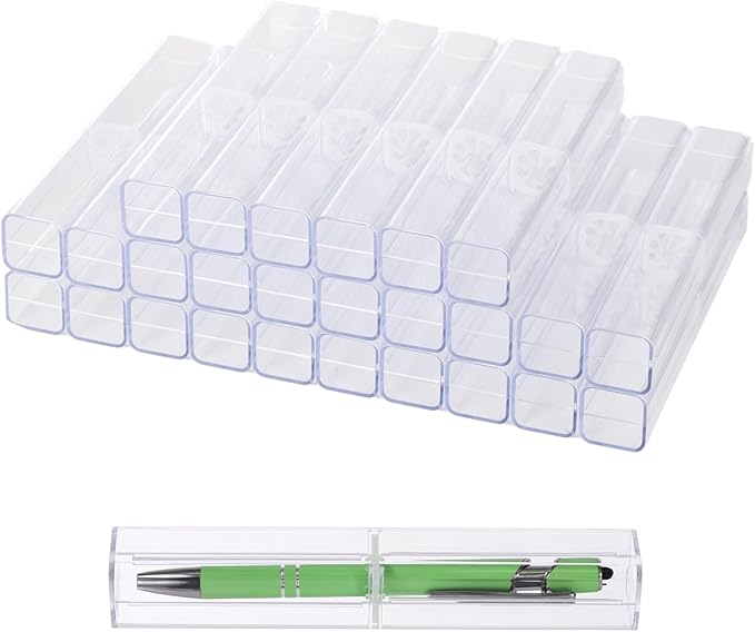 OMISTAR 100PCS Pen Gift Box, Acrylic Clear Pen Gift Box by OMISTAR