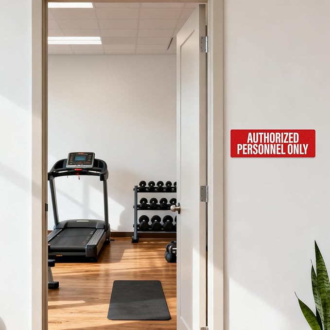 Anobell 10 Pack Authorized Personnel Only Sign Self Adhesive 9 × 3 Inch - Image 3