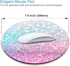IMAYONDIA Kids Girls Mouse Pad for Laptop, Small Pink Blue Gradient Sparkle - Image 2