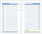 AT-A-GLANCE 2025 Desk Calendar Refill, Daily, 3-1/2" x 6", Standard, Loose-Leaf, QuickNotes (E5175025)