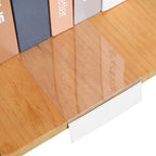 60 Pcs Moveable Shelf Label Holders 7.5”x4” Clear Shelves Tags Library by Unknown