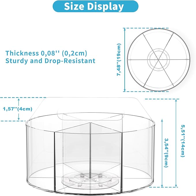 Acrylic Pen Holder for Desks, Acrylic Desk Organizer Clear, 360 Degree Pencil - Image 8