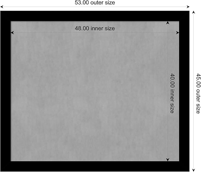 Amanti Art Black Framed Magnetic Board 45x53 Oversize Vision Board - Image 4