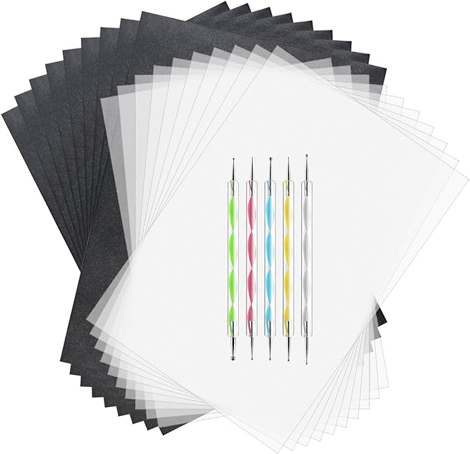 ASTARON 150 Sheets Black Carbon Copy Paper and Tracing Paper by ASTARON