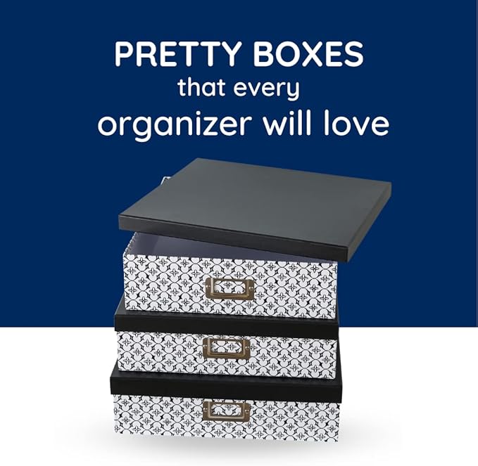 Soul & Lane Black and White Decorative Storage Boxes - Image 4