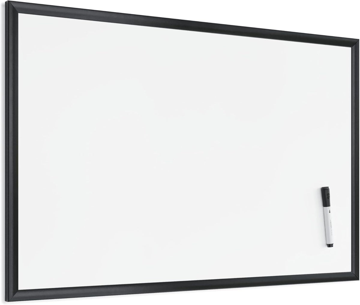U Brands Magnetic Whiteboard 24" x 36", Black Wood Frame Dry Erase ...