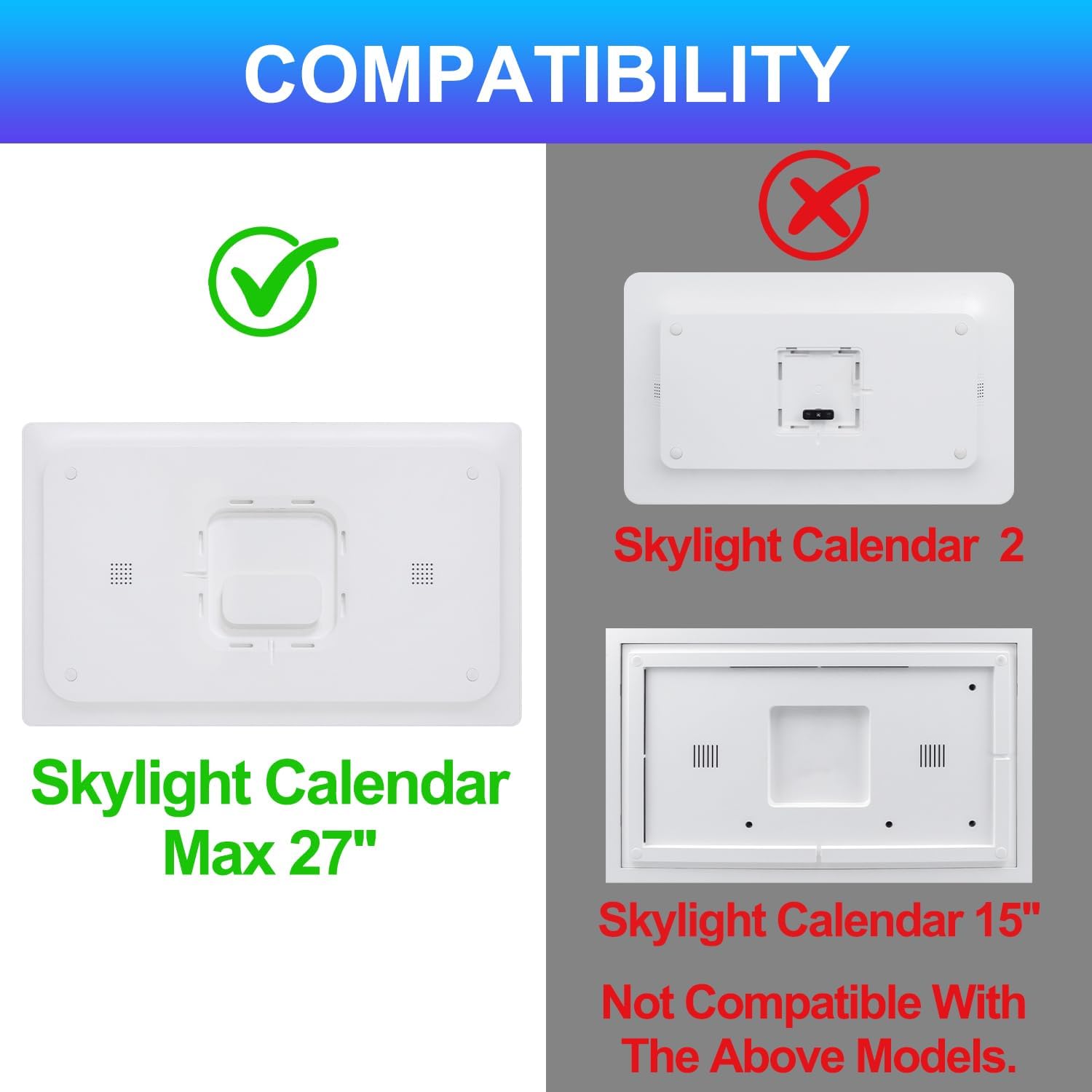 Metal Desktop Stand for Skylight Calendar Max 27 inch | Heavy-Duty Adjustable Stand, Accessory for Digital Calendar (Note: Not Compatible with Skylight Calendar 15" Gen 1&2)